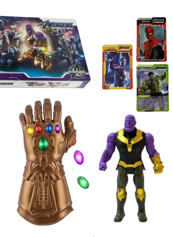 AVENGERS Thanos Action Figure with Infinity Gauntlet, Purple Marvel Super Villain Collectible Toy - Image 1